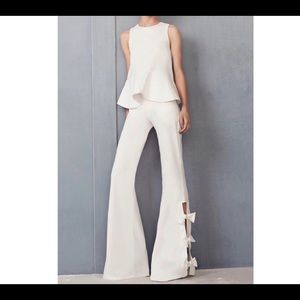 ALEXIS bow applique flared trousers